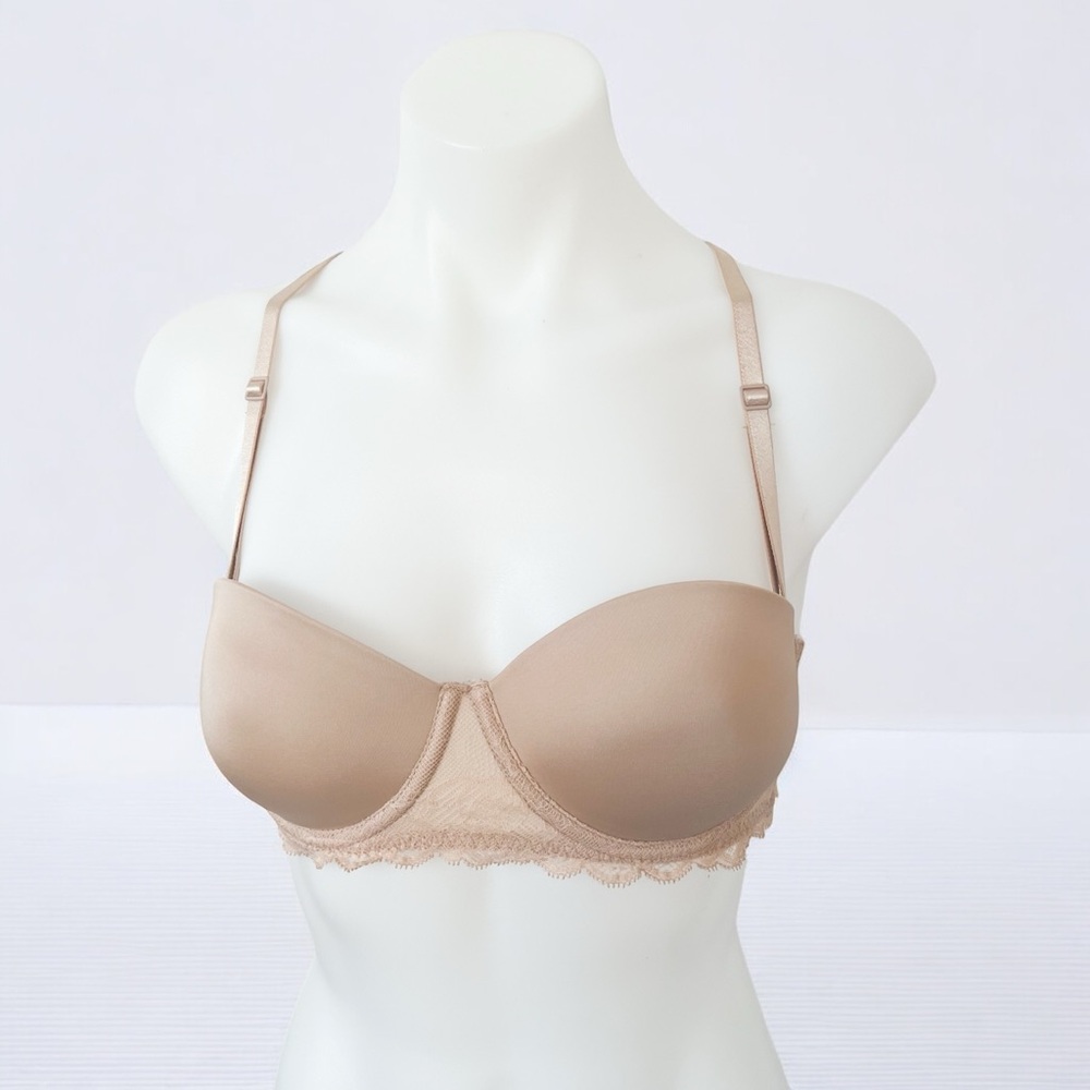 Calvin Klein Seductive Comfort Strapless Push-Up Bra Sz 34A